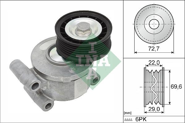 INA 534 0249 10 - Натяжитель, поликлиновый ремень parts5.com