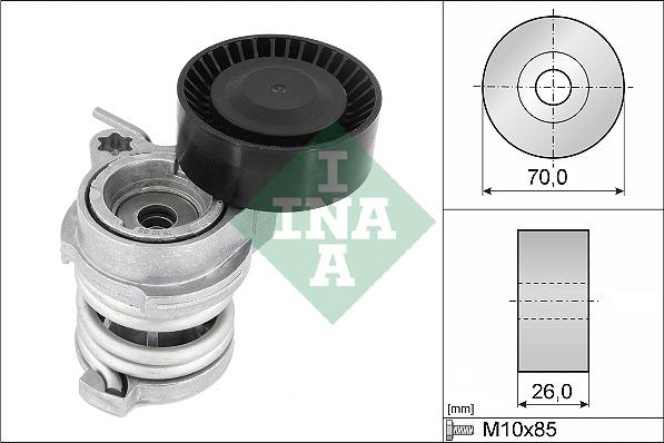 INA 534 0708 10 - Натяжитель, поликлиновый ремень parts5.com