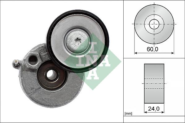 INA 534 0728 10 - Натяжитель, поликлиновый ремень parts5.com