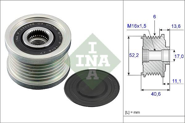 INA 535 0044 10 - Шкив генератора, муфта parts5.com