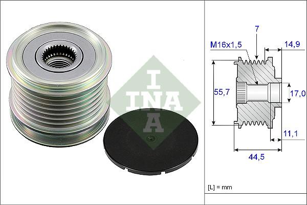 INA 535 0042 10 - Шкив генератора, муфта parts5.com