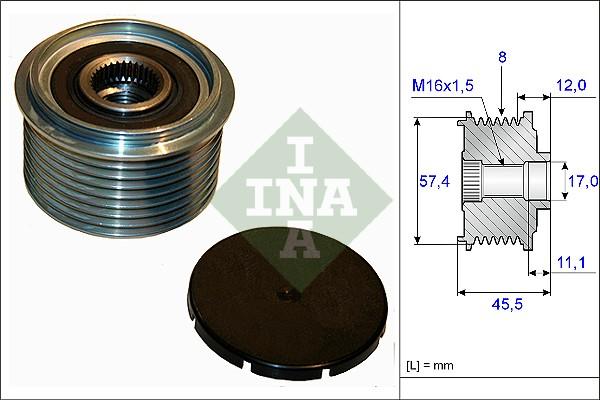 INA 535 0069 10 - Polea, alternador parts5.com