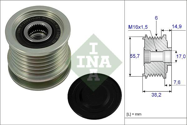 INA 535 0013 10 - Polea, alternador parts5.com