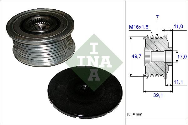 INA 535 0084 10 - Polea, alternador parts5.com