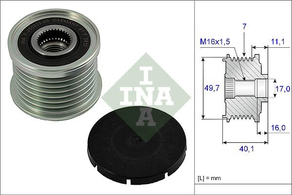 INA 535 0021 10 - Polea, alternador parts5.com