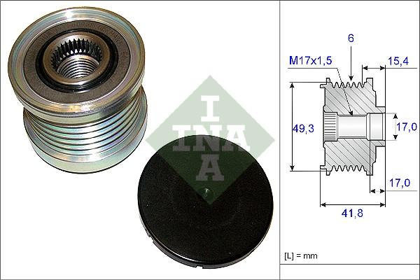 INA 535 0193 10 - Шкив генератора, муфта parts5.com