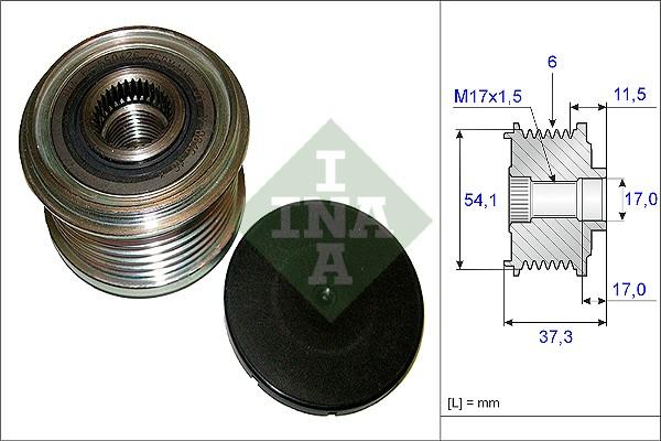 INA 535 0149 10 - Шкив генератора, муфта parts5.com