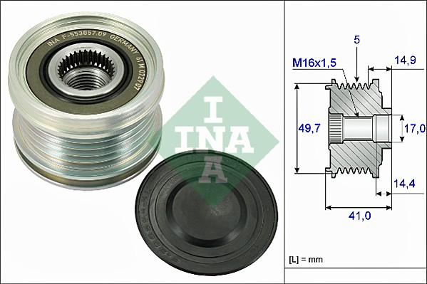 INA 535 0101 10 - Шкив генератора, муфта parts5.com