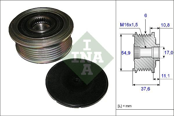 INA 535 0123 10 - Шкив генератора, муфта parts5.com