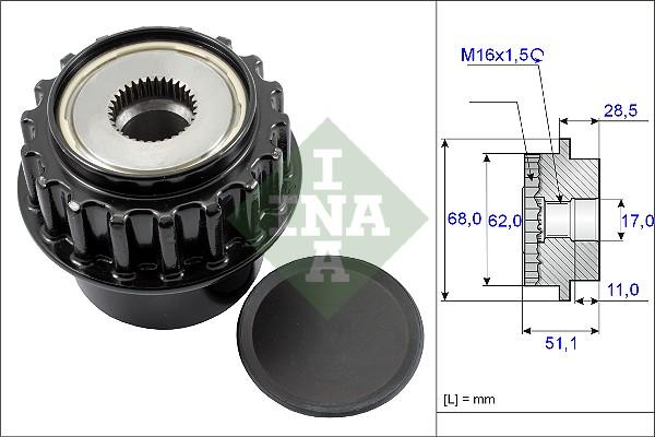 INA 535 0175 10 - Шкив генератора, муфта parts5.com