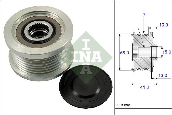 INA 535 0173 10 - Polea, alternador parts5.com