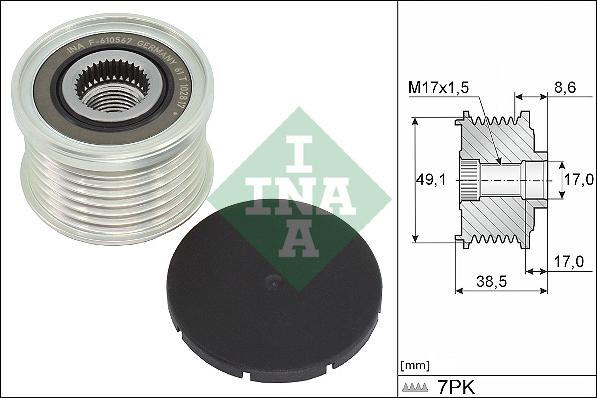 INA 535 0344 10 - Шкив генератора, муфта parts5.com