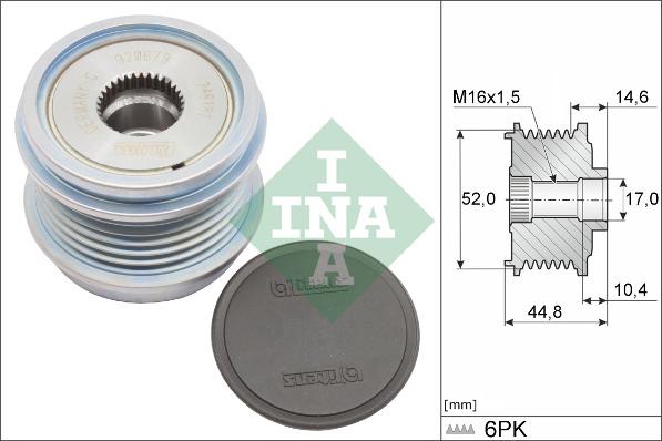 INA 535 0343 10 - Шкив генератора, муфта parts5.com