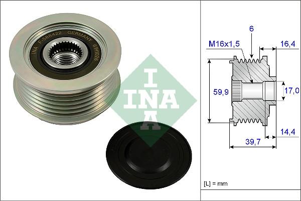 INA 535 0241 10 - Шкив генератора, муфта parts5.com