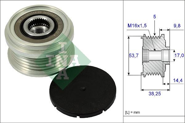 INA 535 0242 10 - Шкив генератора, муфта parts5.com