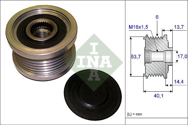 INA 535 0202 10 - Polea, alternador parts5.com