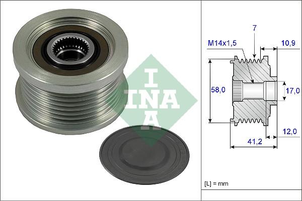 INA 535 0232 10 - Шкив генератора, муфта parts5.com