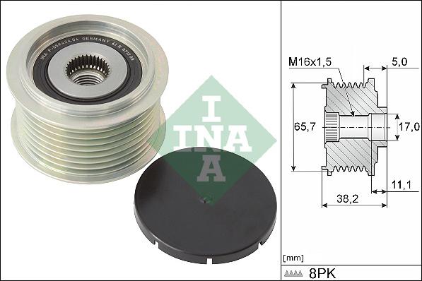 INA 535 0274 10 - Шкив генератора, муфта parts5.com