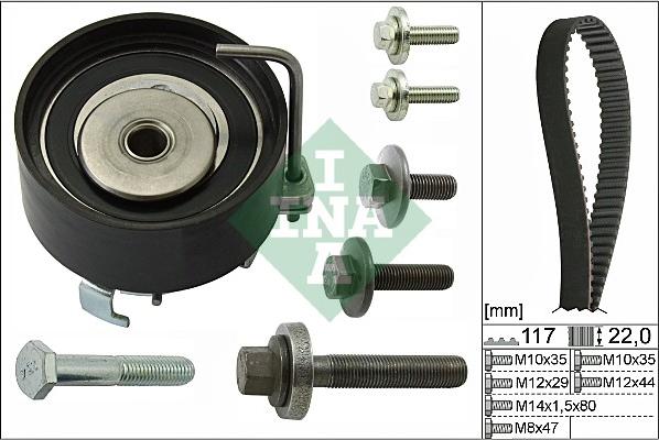 INA 530 0495 10 - Timing Belt Set parts5.com