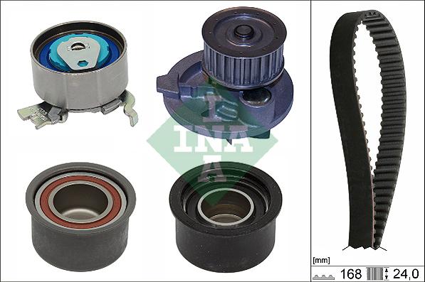 INA 530 0444 30 - Водяной насос + комплект зубчатого ремня parts5.com