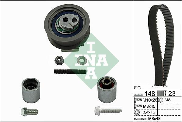 INA 530 0445 10 - Комплект ремня ГРМ parts5.com