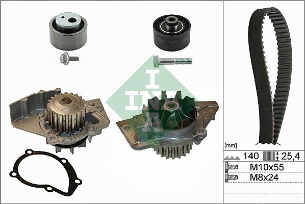 INA 530 0440 30 - Водяной насос + комплект зубчатого ремня parts5.com