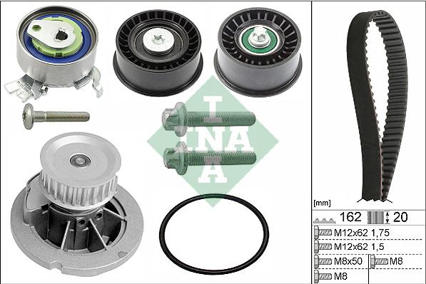 INA 530 0441 30 - Water Pump & Timing Belt Set parts5.com