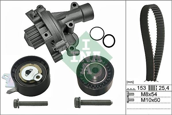 INA 530 0471 30 - Водяной насос + комплект зубчатого ремня parts5.com