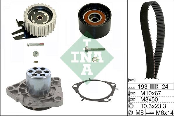 INA 530 0561 30 - Водяной насос + комплект зубчатого ремня parts5.com