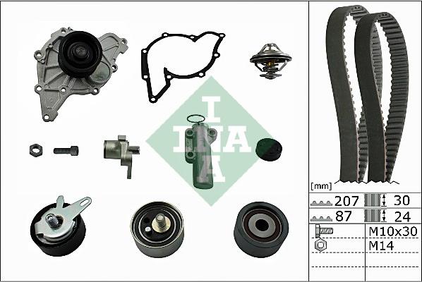 INA 530 0539 30 - Water Pump & Timing Belt Set parts5.com