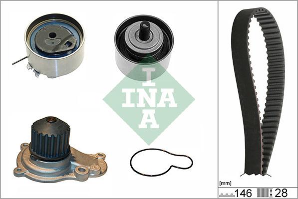 INA 530 0641 30 - Водяной насос + комплект зубчатого ремня parts5.com