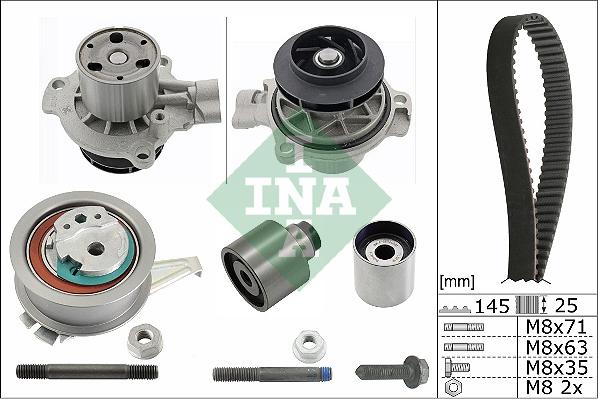 INA 530 0650 31 - Водяной насос + комплект зубчатого ремня parts5.com