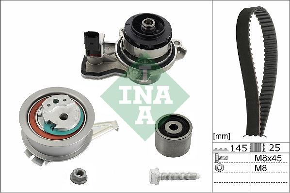 INA 530 0665 30 - Водяной насос + комплект зубчатого ремня parts5.com