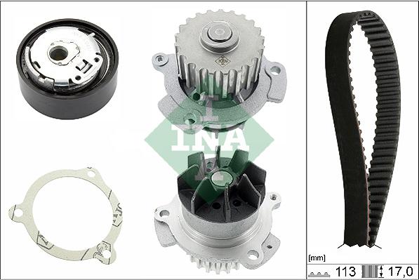 INA 530 0663 30 - Водяной насос + комплект зубчатого ремня parts5.com