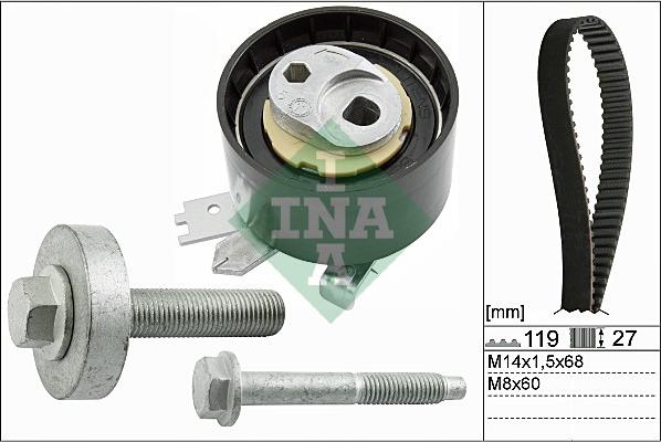 INA 530 0607 10 - Комплект ремня ГРМ parts5.com