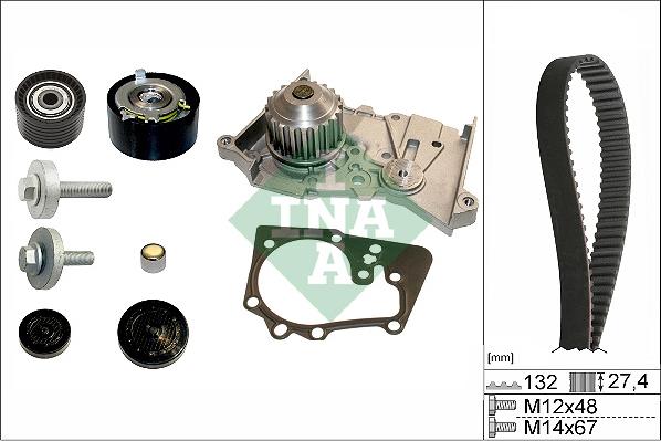 INA 530 0639 30 - Водяной насос + комплект зубчатого ремня parts5.com