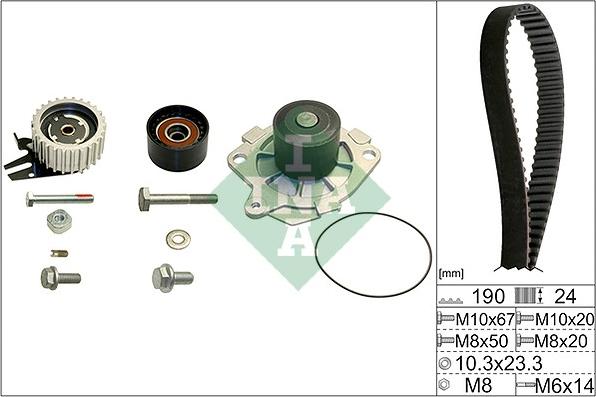 INA 530 0624 30 - Водяной насос + комплект зубчатого ремня parts5.com