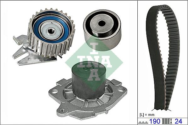 INA 530 0620 30 - Водяной насос + комплект зубчатого ремня parts5.com