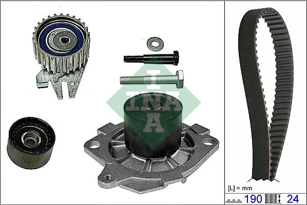 INA 530 0622 30 - Водяной насос + комплект зубчатого ремня parts5.com