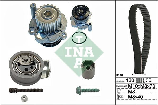 INA 530 0091 31 - Водяной насос + комплект зубчатого ремня parts5.com