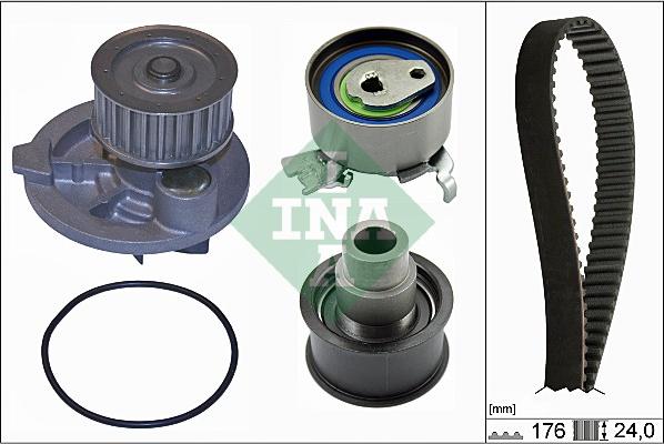 INA 530 0079 30 - Водяной насос + комплект зубчатого ремня parts5.com