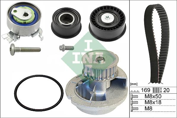 INA 530 0078 31 - Водяной насос + комплект зубчатого ремня parts5.com