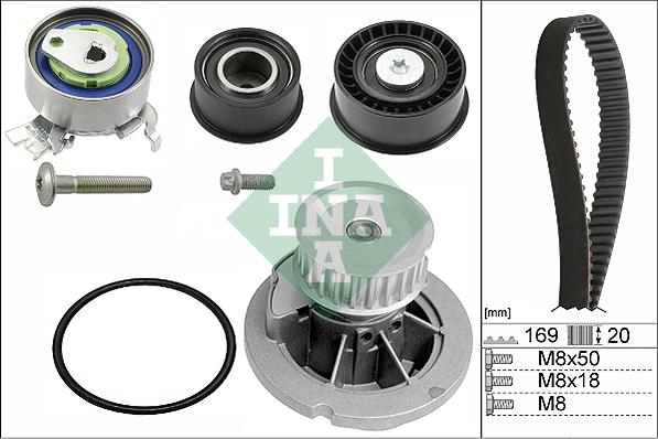 INA 530 0078 32 - Водяной насос + комплект зубчатого ремня parts5.com