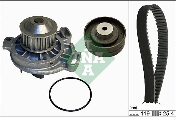 INA 530 0152 30 - Водяной насос + комплект зубчатого ремня parts5.com