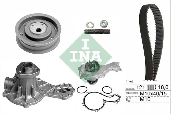 INA 530 0162 30 - Водяной насос + комплект зубчатого ремня parts5.com