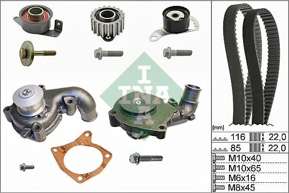 INA 530 0104 31 - Водяной насос + комплект зубчатого ремня parts5.com