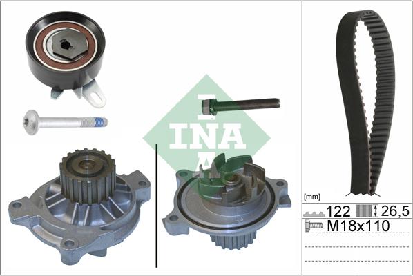 INA 530 0175 31 - Водяной насос + комплект зубчатого ремня parts5.com