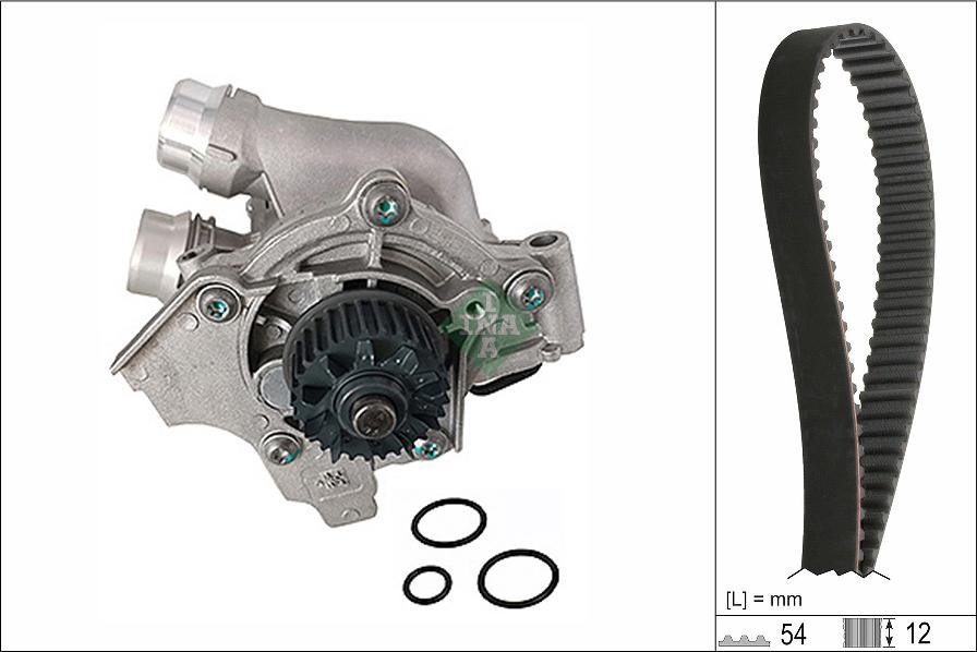 INA 530 0845 30 - Водяной насос + комплект зубчатого ремня parts5.com