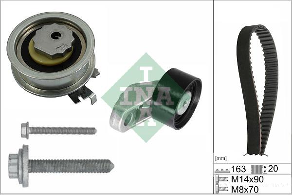 INA 530 0846 10 - Комплект ремня ГРМ parts5.com