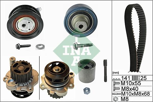 INA 530 0361 31 - Водяной насос + комплект зубчатого ремня parts5.com